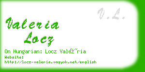 valeria locz business card